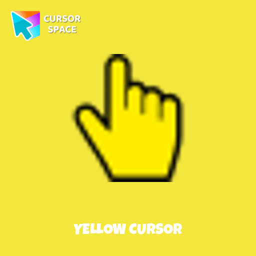 Yellow cursor pointer cursor